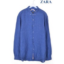 빈티지/ 자라 린넨 남방/남성XL/마/셔츠/브랜드/4935a1