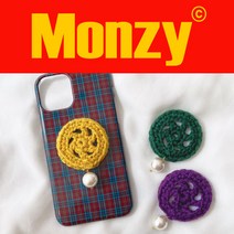 몬지얀 핸드메이드 그립톡 스마트톡-로맨틱톡 by monzy, 7번, 화이트