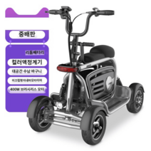 접이식 전동 3륜차 킥보드 실버, 48V, 중배 4륜 2인승 2륜구동으로 약 80km주행