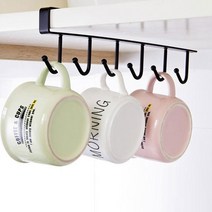 FreeManner 선반 틈새용 6구 다용도 후크고리 틈새다용도걸이 선반후크고리 후크 다용도걸이 옷걸이 주방걸이, 화이트