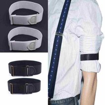 셔츠 고정 밴드 2P 소매밴드 상의 티셔츠 와이셔츠 고정 와이밴드 논슬립, 화이트2P