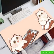 범퍼 침대 패드 아기 가드 토퍼 귀여운 고양이 마우스 게이머 대형 게임용 XXL 매트 키보드 데스크 컴퓨터 노트북용, [15] 500x1000x3mm, [08] Hazel Cat