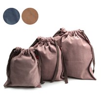 레스트하비 코듀로이 이너백 뜨개가방 파우치, 파우더블루, 대