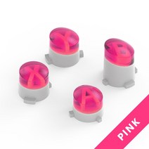 조이스틱부품 데이터 프로그 교체 버튼 Xbox One/Xbox One S 컨트롤러용 ABXY 키트 엘리트 게임 패드 액, 15 Transparent pink