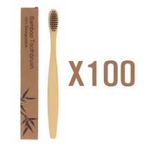 생분해칫솔 에코칫솔 에코소재 단체굿즈 대량구매 대나무 블랙 100개 개별포장 (제스트)_973EA, 1, 본상품선택