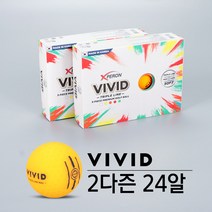엑스페론 비비드 트리플라인 소프트 3피스 골프공 2더즌 24구, 오렌지-2다즌, 1개
