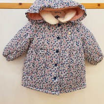 50%SALE 아가방 시슬패딩누빔점퍼 모자 탈부착 가능한 러블리한 겨울 점퍼입니다~~