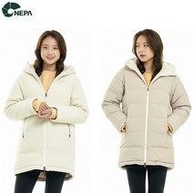 네파 NC송파점 여성 겨울용 겉면 부클 소재를 사용하여 양면으로 뒤집어 2가지 용도로 착장 가능 DUO 듀오 리버시블 롱 다운 자켓 7G82027 SPJK