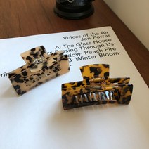 델코드 레오파드 호피 빅사이즈 집게핀 (10cm)