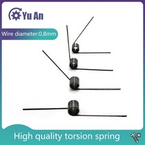 스프링 V-봄 0.8 와이어 직경 비틀림 작은 봄 머리핀 180/120/90/60 Degree 10pcs, [01] 0.8mm, [04] 5.5mm, [02] 3 laps 90 degrees