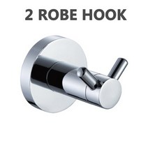 욕실 액세서리 크롬 타월 홀더 바 랙 선반 페이퍼 유리 컵 접시 브러시 천 로브 광택, 02 2Robe Hook