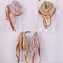 [앙상블] 미니 플라워 스티치 스카프 머플러 목도리 가을 겨울 간절기 면 단체