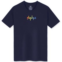 FLAVA 레인보우 반팔 티셔츠 남녀공용 남자 남성 면티 빅사이즈 반팔