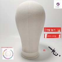 머리모형 가발 거치대 정리 가발 스타일링 바늘로 감싸는 모델 머리 캔버스 머리 모형 머리 가발 설치 가능, 색깔1, 하나