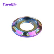 Yaruijia-티타늄 스페이서 와셔 M5/M6/M8/M10 가스켓 자전거 오토바이 자동차 장식, 03 Rainbow_03 M8