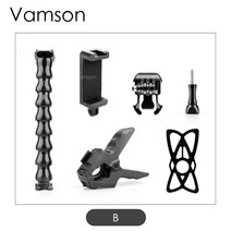 고프로호환하우징 방수케이스Vamson-고프로용 클램프 마운트 조절 가능한 목 고프로 히어로 10 9 8 7, [02] A