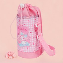산리오 마이멜로디 맥스 멀티수납 포켓 물병파우치 물통 크로스 물병 주머니 수저통 핸드폰 파우치 가방 단체 선물, 핑크
