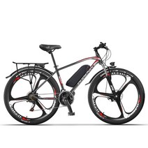 Montheria 전기자전거 로드자전거 26인치 전후 기계식디스크브레이크 21단 A598-121, 10AH/30KM