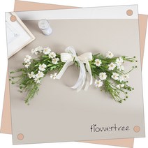 플라워트리 가을 감성 인테리어 조화장식 99종 조화 리스 가렌드 플트 B 리스/스웨그, B22.네츄럴코스모스갈란드 70cmP-화이트