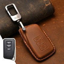 레트로 가죽 자동차 원격 키 케이스 커버 렉서스 NX GS RX IS ES GX LX RC 200 250 350 LS 450H 300H 체인, 05 3 Btn Brown Key B