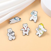 너드마켓 귀여운 핀뱃지 패션 뱃지 캐릭터 북극곰 뺏지