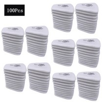 화재 방독면 방독 마스크 공기 호흡기 방진 필터 면화 화학 가스 스프레이 페인팅, 100pcs 필터면