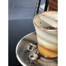 타원 러프 볼드 왁스카빙 925실버 핸드메이드 링