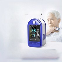 산소포화도측정기산소농도 의료용 맥박 측정 산소포화, 컬러스크린혈중산소+혈당측정패키지(50개)