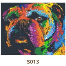 블록 피규어 중국레고 모자이크 그림 홈 장식 장난감빌딩 벽 예술 그림 사자 픽셀 아트 디어 팝 벽 장식 깜짝, s013, 53.9x43.4cm 4800개