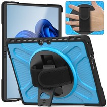 서피스독 Microsoft Surface Pro 8 13quot용 360 회전 충격 방지 태블릿 커버 7 6 5 4 surface go 2 3 커버 펀다용 12.3인치 케이스, 서피스 프로 7, 파란색