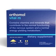 Orthomol Vital M 바이알 남성 종합 비타민 7일분, 30일 공급, 가루