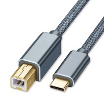 언커먼 USB C타입 to B 프린터 케이블 고속 심플리 피아노 미디케이블 노트북, 1.5M