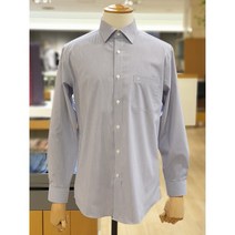 에스티듀퐁 SE3SM12LS708SBU 일반핏 블루 스트라이프 남자 와이셔츠