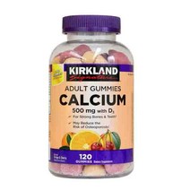커클랜드 성인 구미 칼슘 위드 D3 120정 (구미) Kirkland Signature Adult Gummies Calcium 500 mg with (120 Gummies), 1개