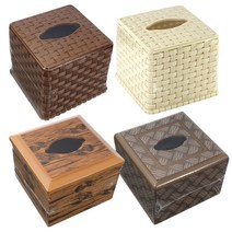 냅킨함 티슈케이스 1p 라탄 목향 휴지 통 곽 식당 가게 업소 가정 용, (신한라탄 아이보리)