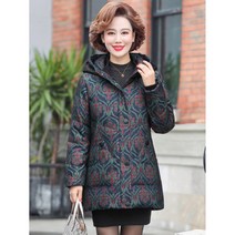 유에스 60대 70대 할머니 옷 엄마옷어머니와 어머니를위한 중년 및 노인용 짧은 다운 재킷