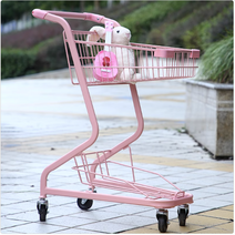 핑크 쇼핑카트 캐리어 장바구니 마트카트 손수레, 인디핑크개