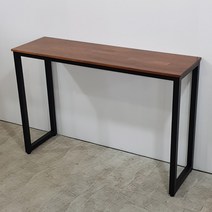 푸른숲가구 멀바우 원목 좁은테이블 홈까페 아일랜드식탁 홈바테이블, 1600x430x1030(발거치대추가)