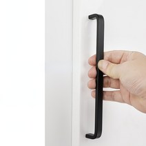 방문손잡이 터닝도어 히든도어 중문 가구 블랙 골드 실버 캐비닛 솔리드 옷장 서랍 손잡이 알루미늄 합금, 01 black_05 192mm