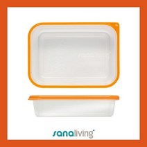 이태리 사나리빙 항균 마이크로반 보관 밀폐용기 WIDE 1.0L_오렌지