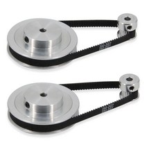 미국발송 Befenybay 2Kit 2GT 동기 휠 20&80 톱니 5mm 보어 알루미늄 타이밍 풀리 2피스 길이 250mm 너비 6mm 벨트 (20-80T-5B-6), 20-80T-5B-6