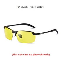 Sun Glasses Day Night Vision 운전사의 안경 Photochromic Sunglasses 남성 편광 운전 카멜레온 안경 남, 10 NIGHT VISION, 1개