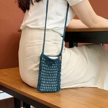 핸드폰 미니 네트백 DIY키트(동영상포함), 610-와인