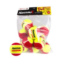 낫소 테니스공 쿨 레드(12개입) 초보자용
