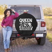 마운틴 퀸 견적-지프 랭글러 리버티 2021 브롱코 RV 캠핑카 용 스페어 타이어 커버-옵션 백업 카메라, 01 14in