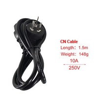 킹룬 KINGROON EU 미국 영국 CN 전원 케이블 프로젝터 PC 모니터 3D 프린터 용 1.2M 250V 10A 공급 장치, 03 1.5m CN Cable
