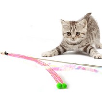 긴꼬리낚시대 고급 카샤카샤 3단낚시대 스트레스해소 고양이토이 냥이놀이용품, 1개
