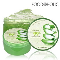 (2개)푸드어홀릭 알로에 베라 99% 수딩 젤 300ml, 2개