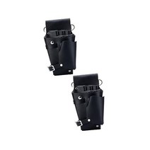 KALLORY 2pcs 가죽 도구 주머니 키트 가위 주최자 허리 가방 이발사 벨트 미용 홀, mediumx2pcs, Blackx2pcs
