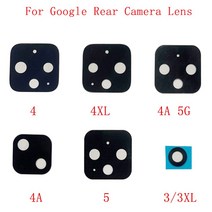카메라 렌즈 스마트폰 가리개 악세사리 2Pcs 뒤 후면 카메라 렌즈 유리 구글 픽셀 3 3XL 3A 3AXL 4 4XL 4A 5G 5 카메라 유리 렌즈 교체 수리 부품, [04] For Pixel 4XL